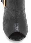 Sexowne Botki peep toe z ozdobna klamra