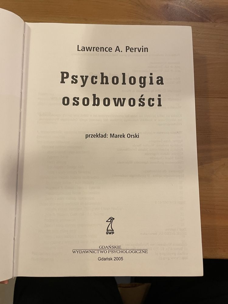 Psychologia osobowości Lawrence A. Pervin