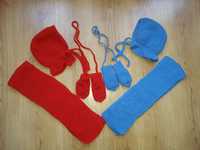 Комплекты для малышей: шапочки, шарфики, рукавички