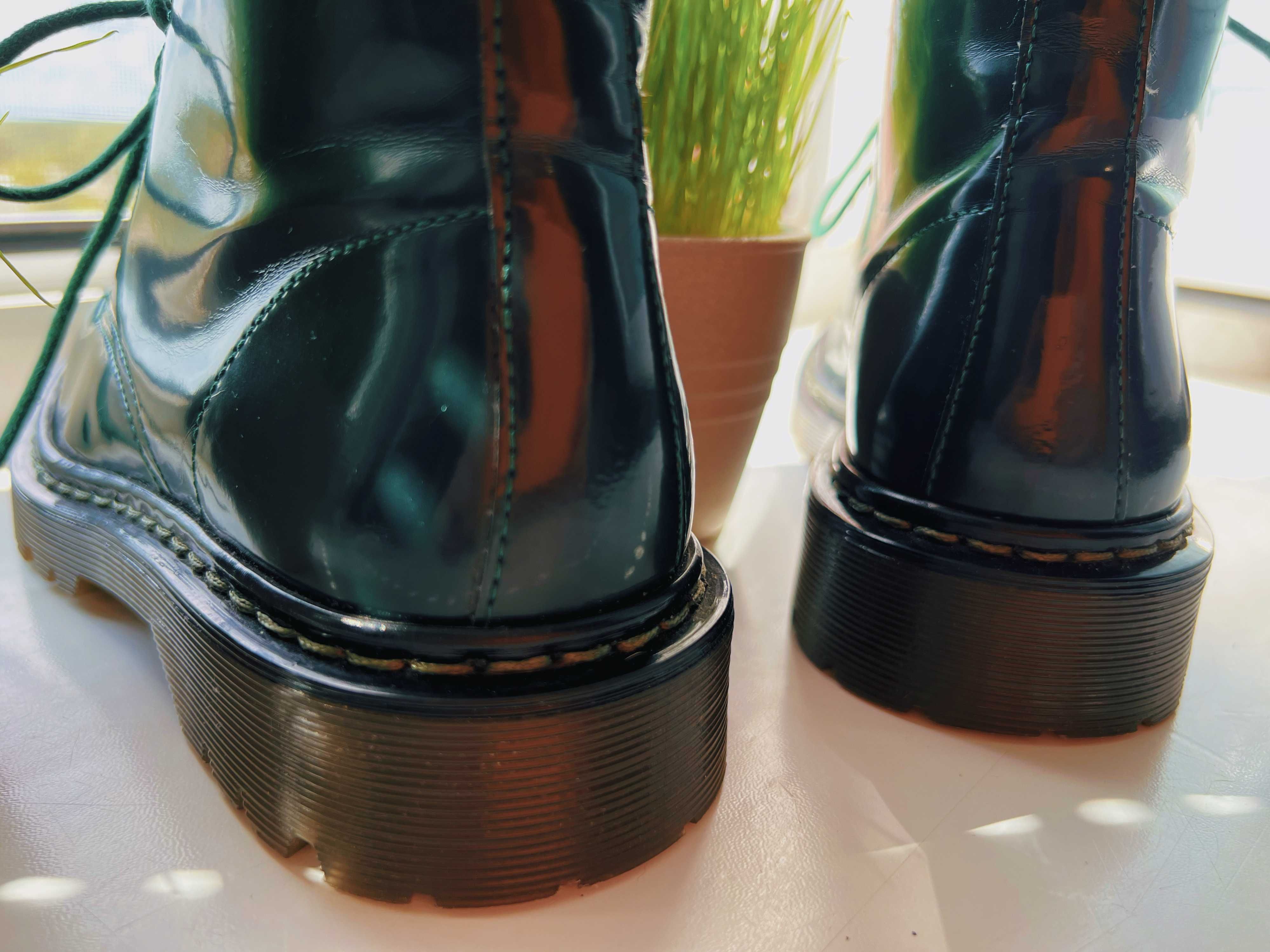 Жіночі зелені шкіряні черевики Trussardi Jeans | Розмір 37