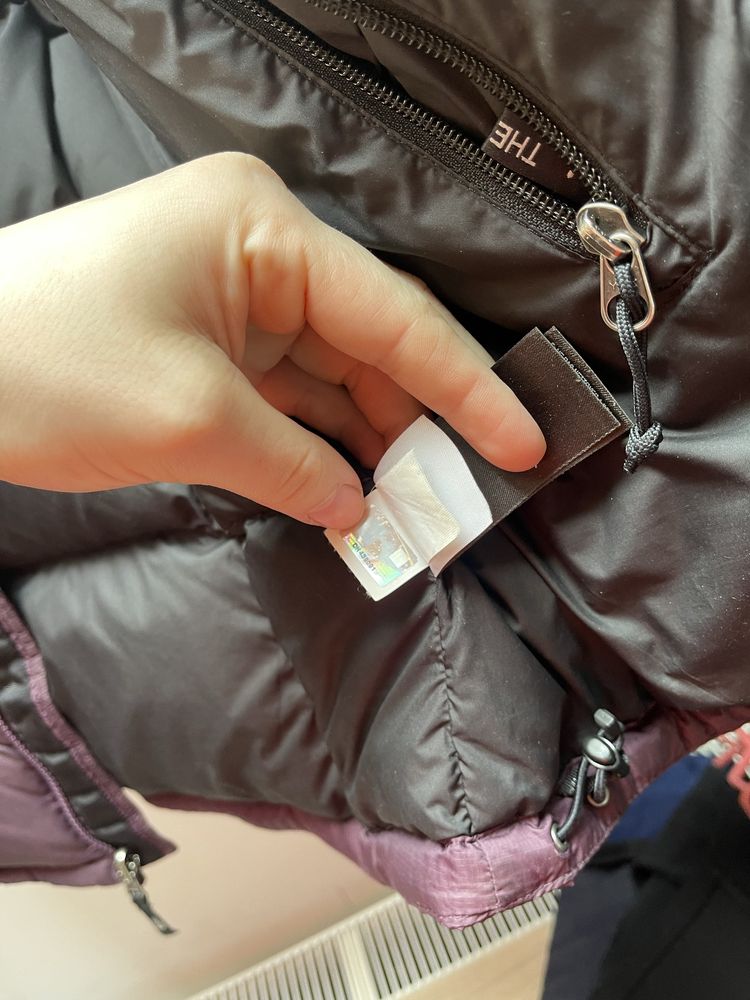Пуховик жіночий the north face 700 original фіолетовий