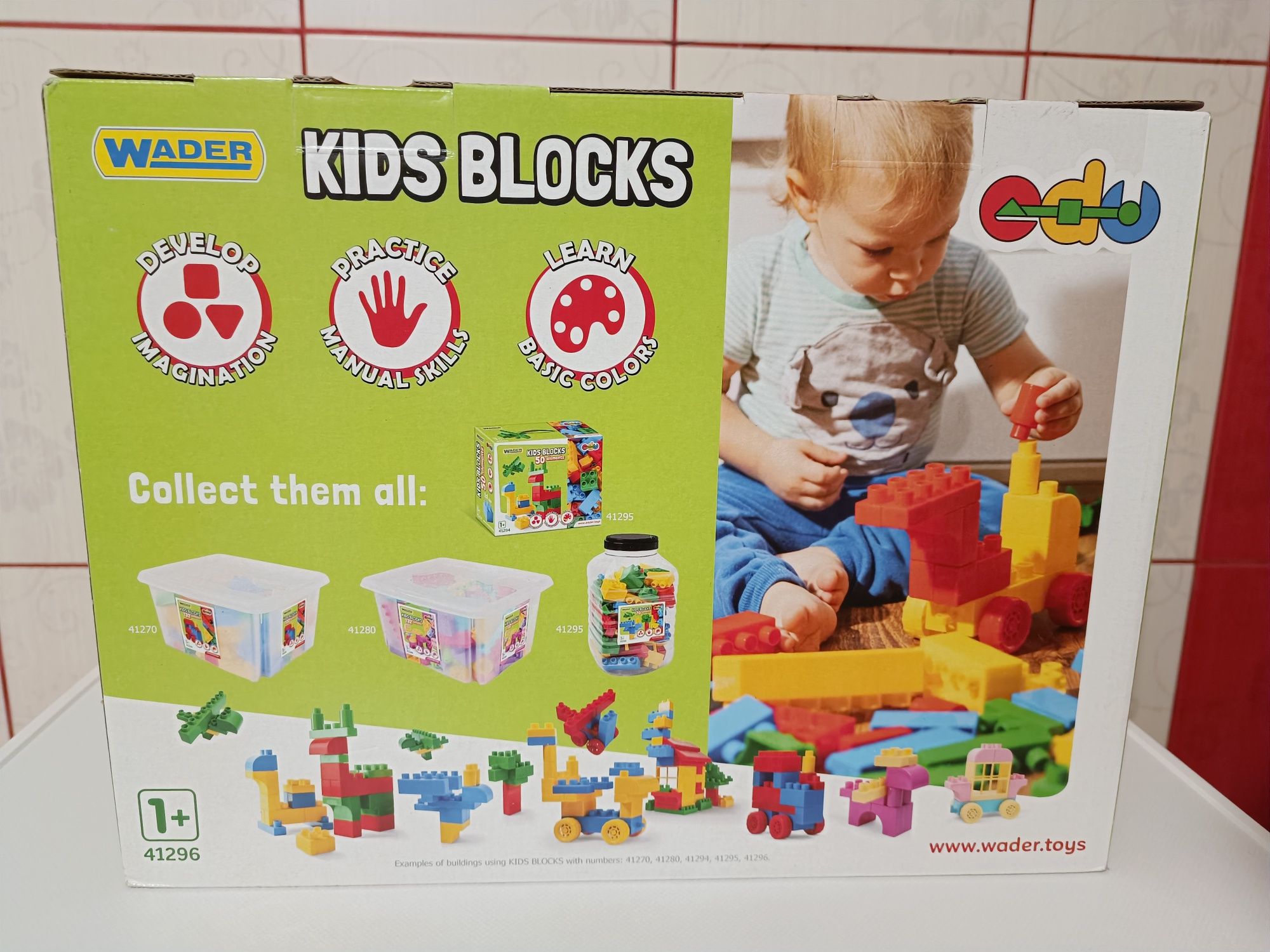 Конструктор Wader Kids Blocks 90 елементів