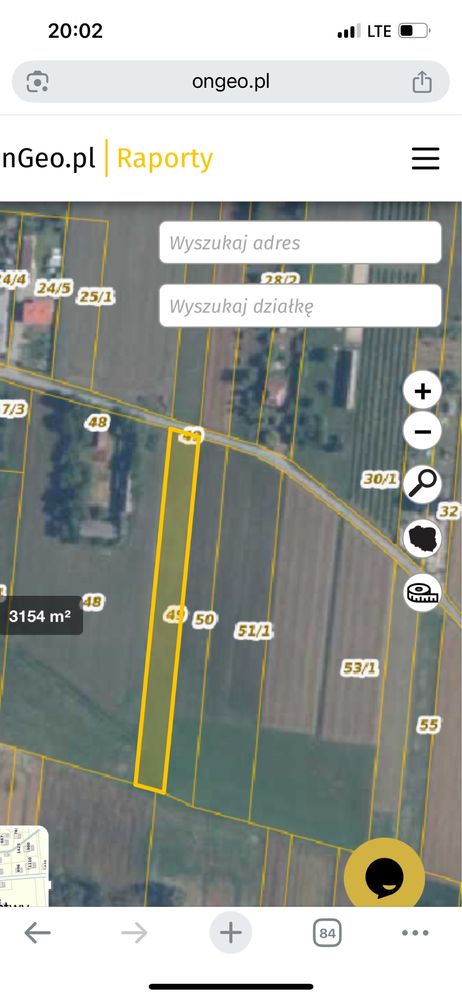 Dzialka budowlana Zyrzyn Kolonia 32 a