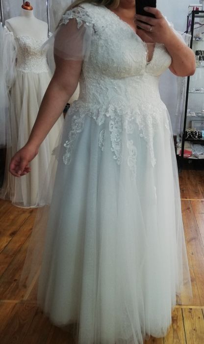 Suknia ślubna plus size rozm 54