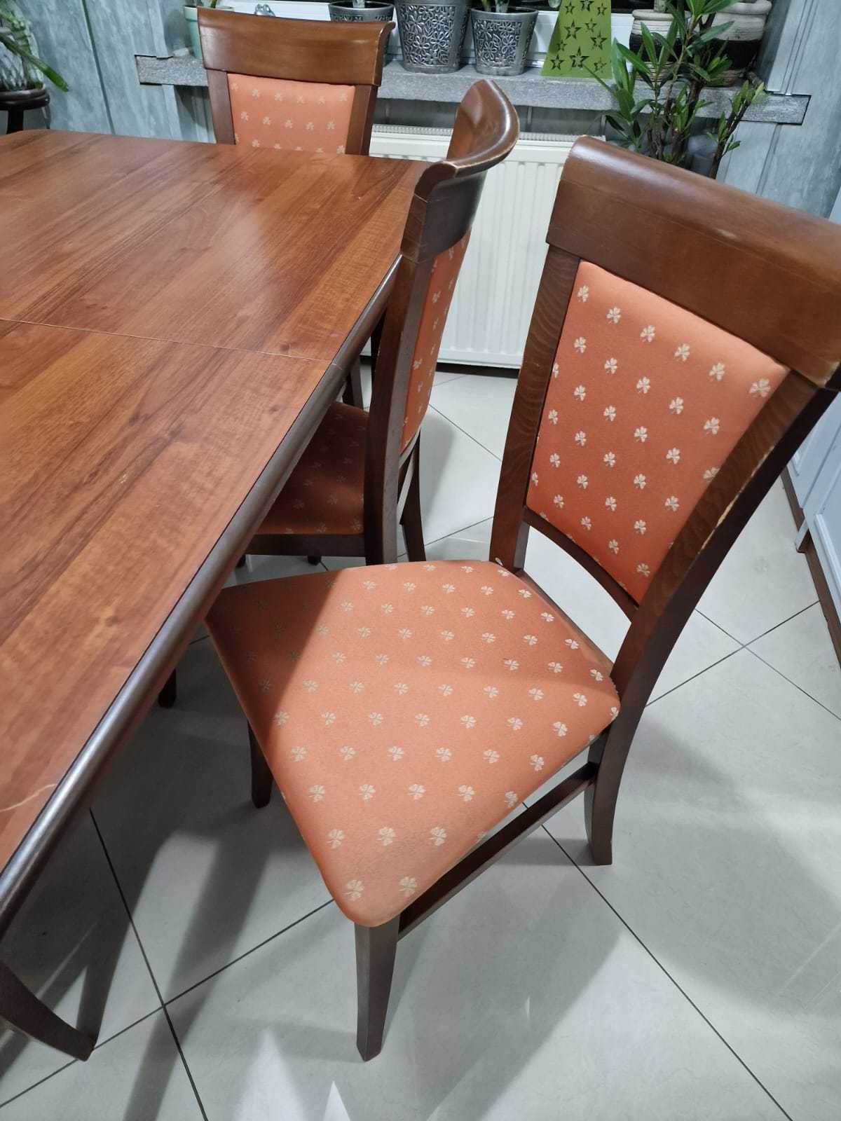 Komplet Stół + 6 krzeseł DREWNO