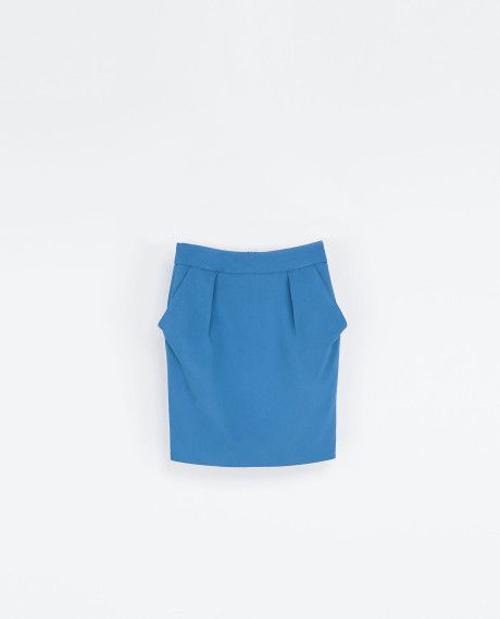 ZARA nowa spódnica tulipan niebieska chabrowa mini spódniczka