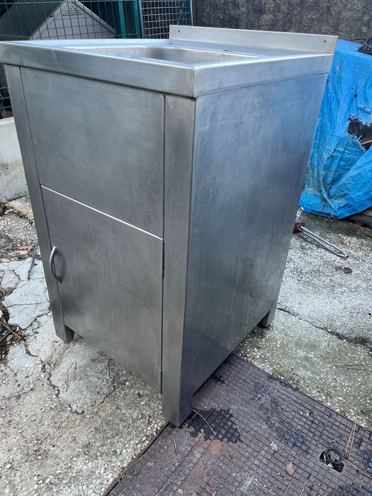 Armário lavatório inox rectangular vertical - 90cm x 53,5cm x 57cm