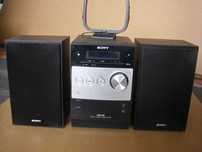 Mini wieża mp3 stereo SONY - pilot, głośniki, antena,