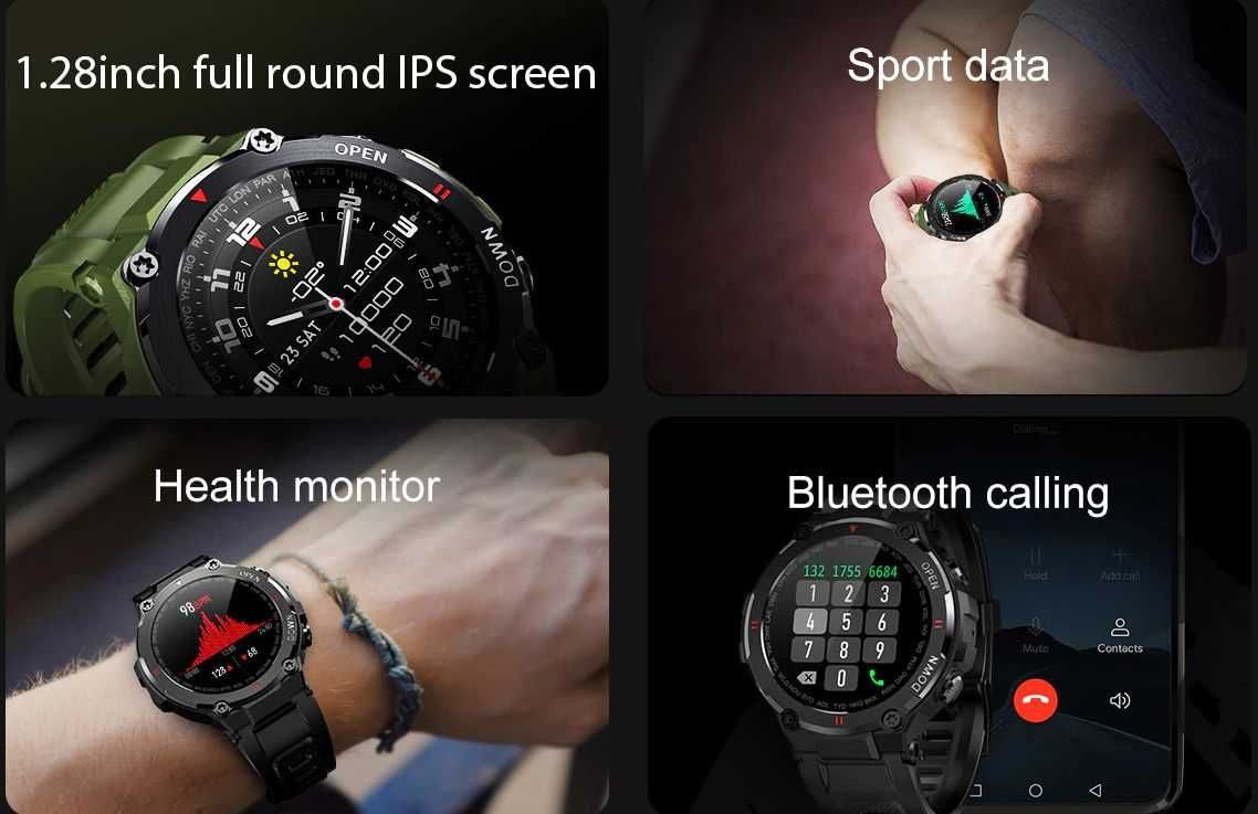 Smartwatch Lemfo K22 puls, gra, kroki, tel, sms, nowy !!