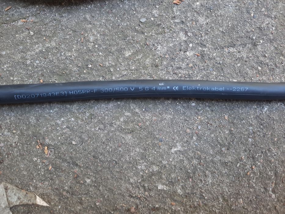 Kabel ziemny HO5RR F 300/500 V 5 G 4mm2. 68m