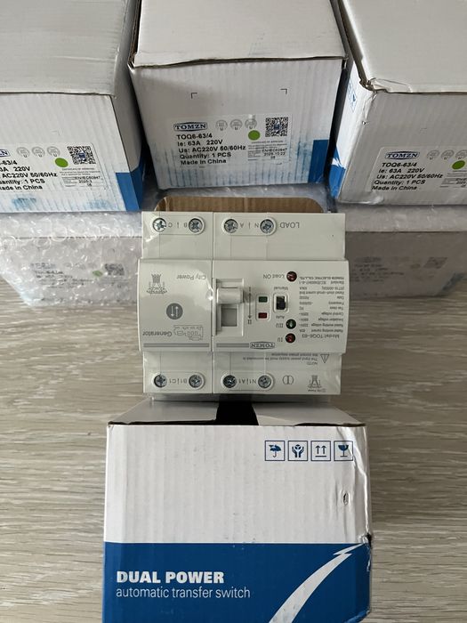 АВР (автоматичний ввід живлення) Tomzn TOQ6-63/4P 63А 4Р 230В/400В