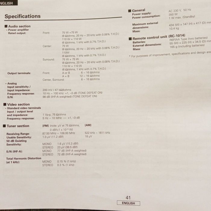 Audio video receiver DENON AVR-1306