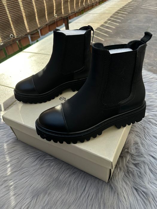 botki czarne damskie buty sztyblety Even & odd nowe r 36