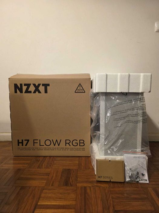 Caixa ATX NZXT H7 Flow Branco Vidro Temperado