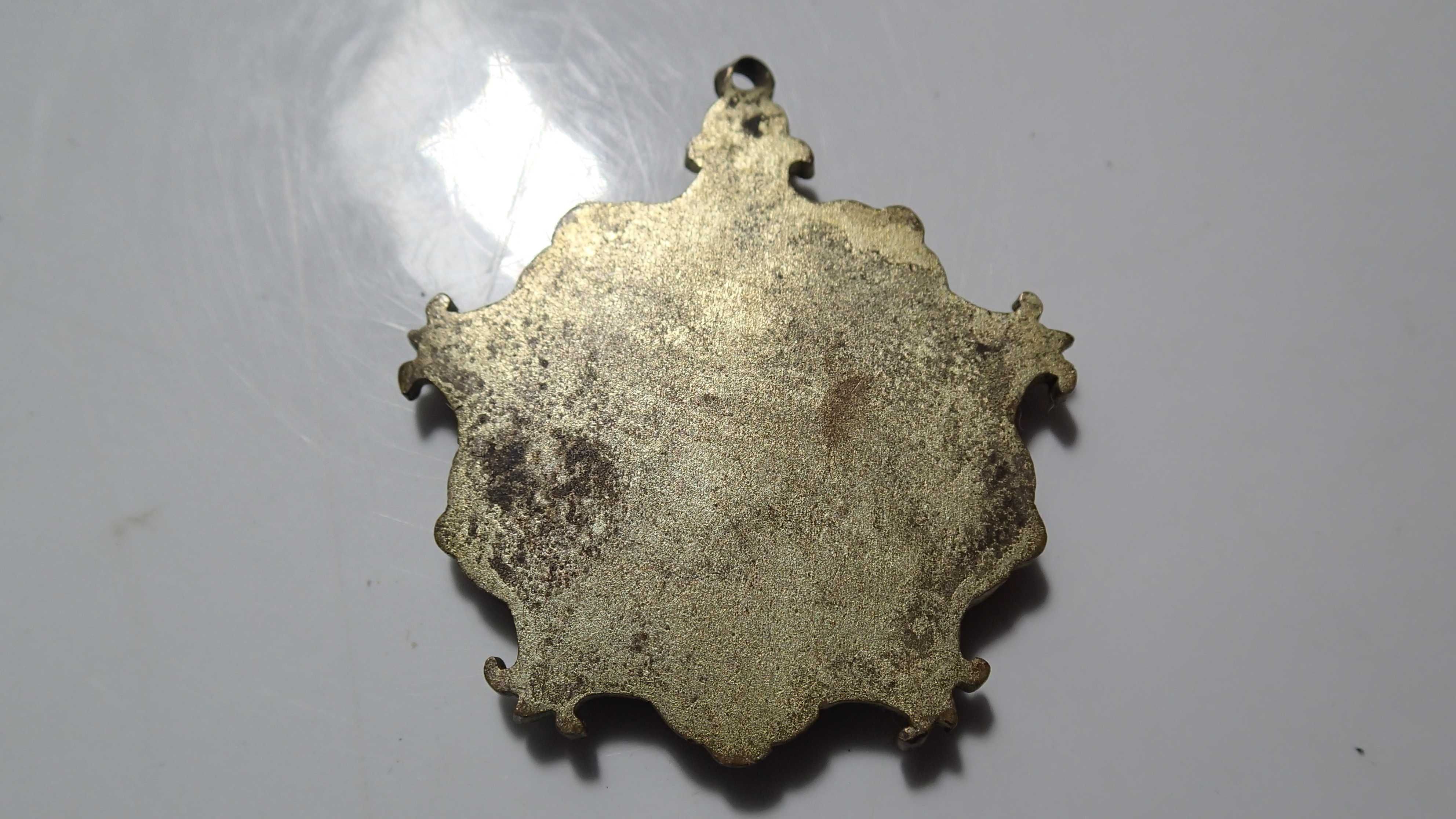 Duas medalhas antigas de peito em Bronze e esmalte