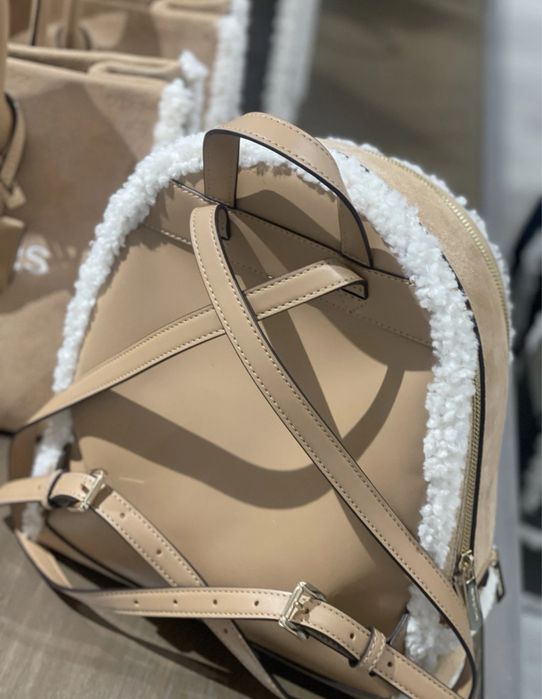 Рюкзак бежевий Майкл Корс michael kors medium fur
