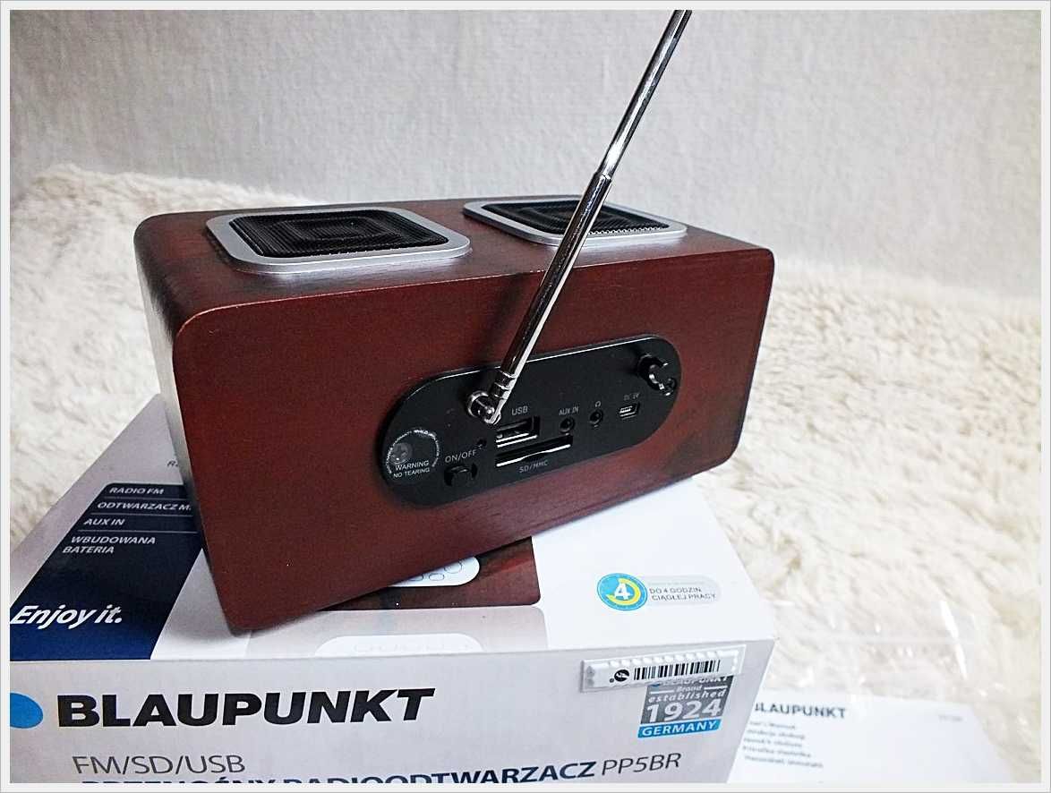 Radio BLAUPUNKT PP5BR Akumulator USB SD AUX w stylu Retro!