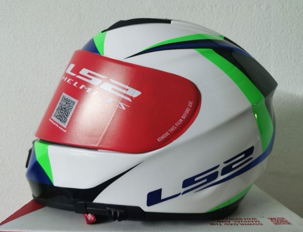Capacete LS2 FF397 Vector White / Green Gloss ( M )( NOVO )