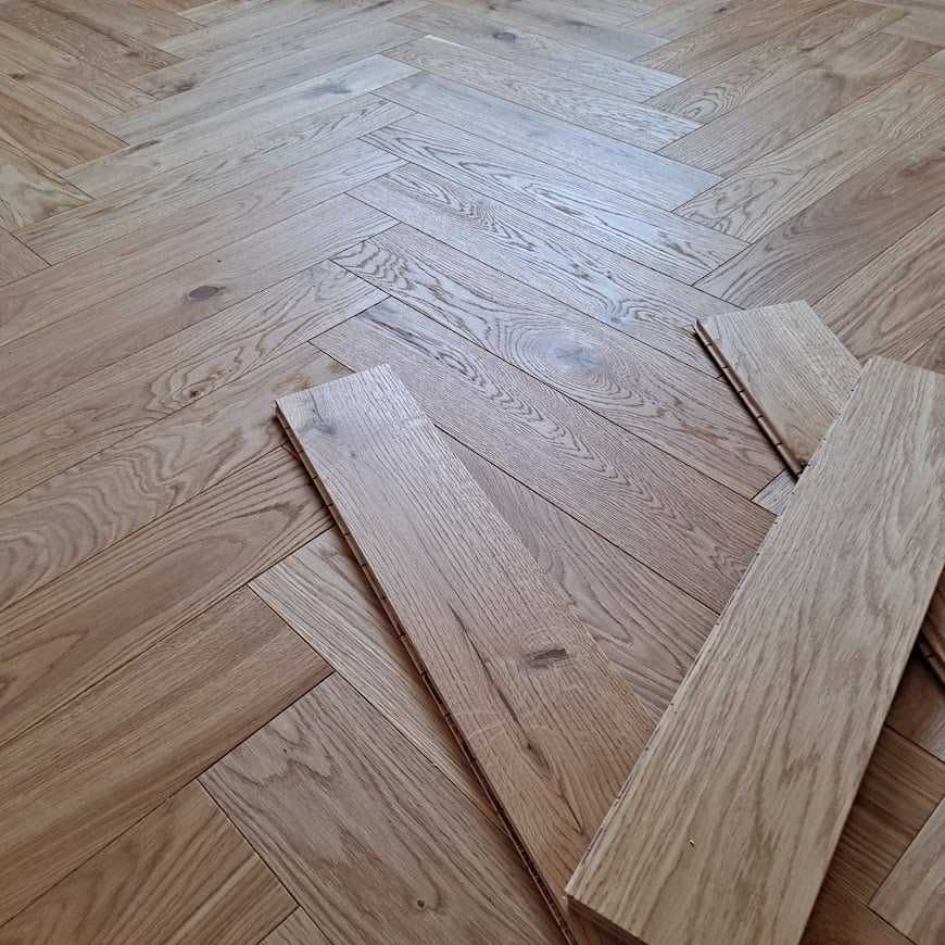 DĄB deska warstwowa Jodełka klasyczna dębowa 12x90x360 OLEJ PRODUCENT