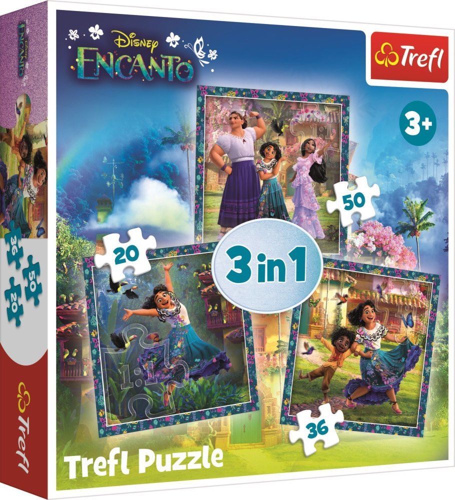 Puzzle 3W1 Bohaterowie Magicznego Encanto Pud Trefl 34866 Trefl