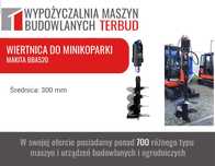 Wiertnica do minikoparki. Wypożyczalnia. Śląsk