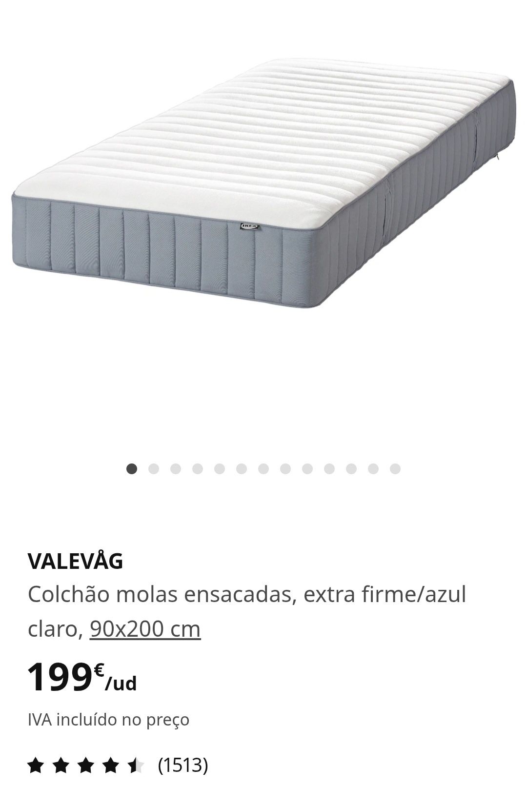 Cama BLAKULLEN com colchão VALEVAG
