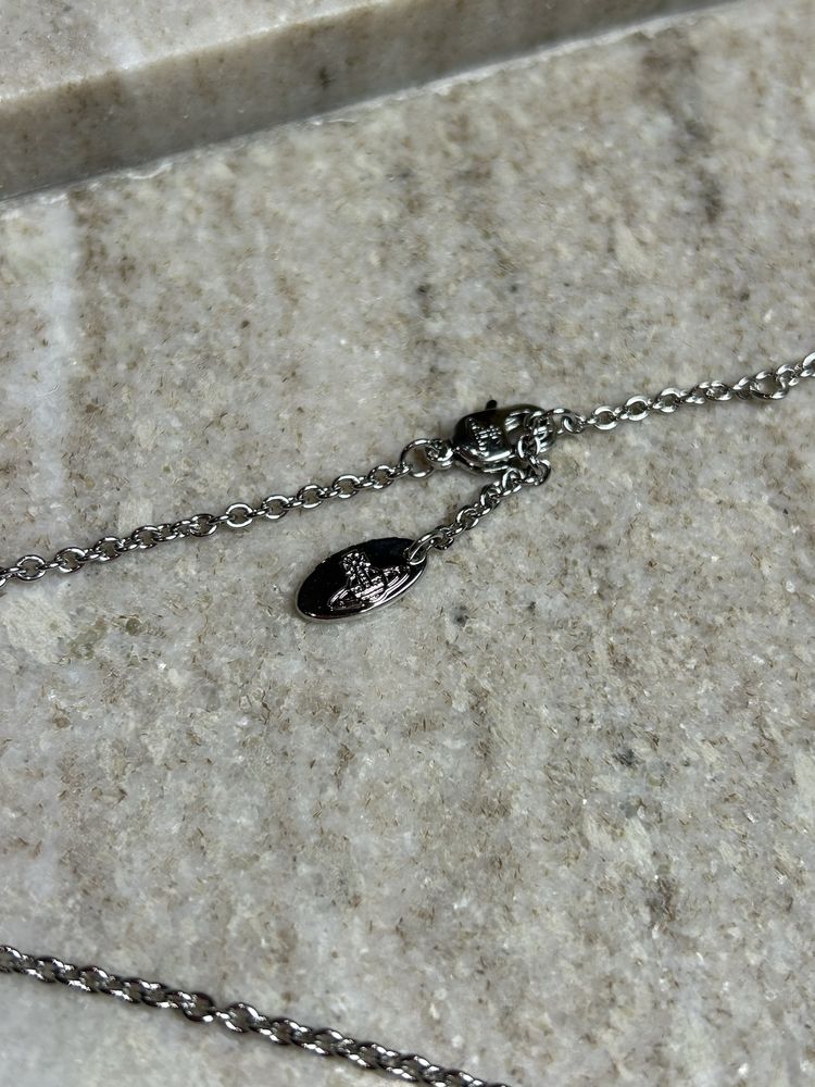 Vivienne Westwood Mini Black Heart Necklace подвеска кулон