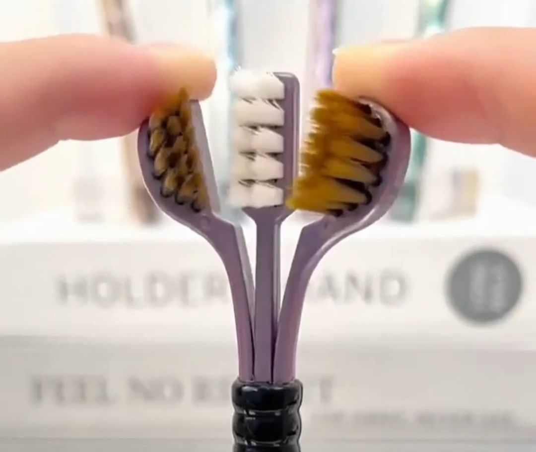 1 Escova de dentes tridimensional 3 lados Autismo + 1 Escova eletrica