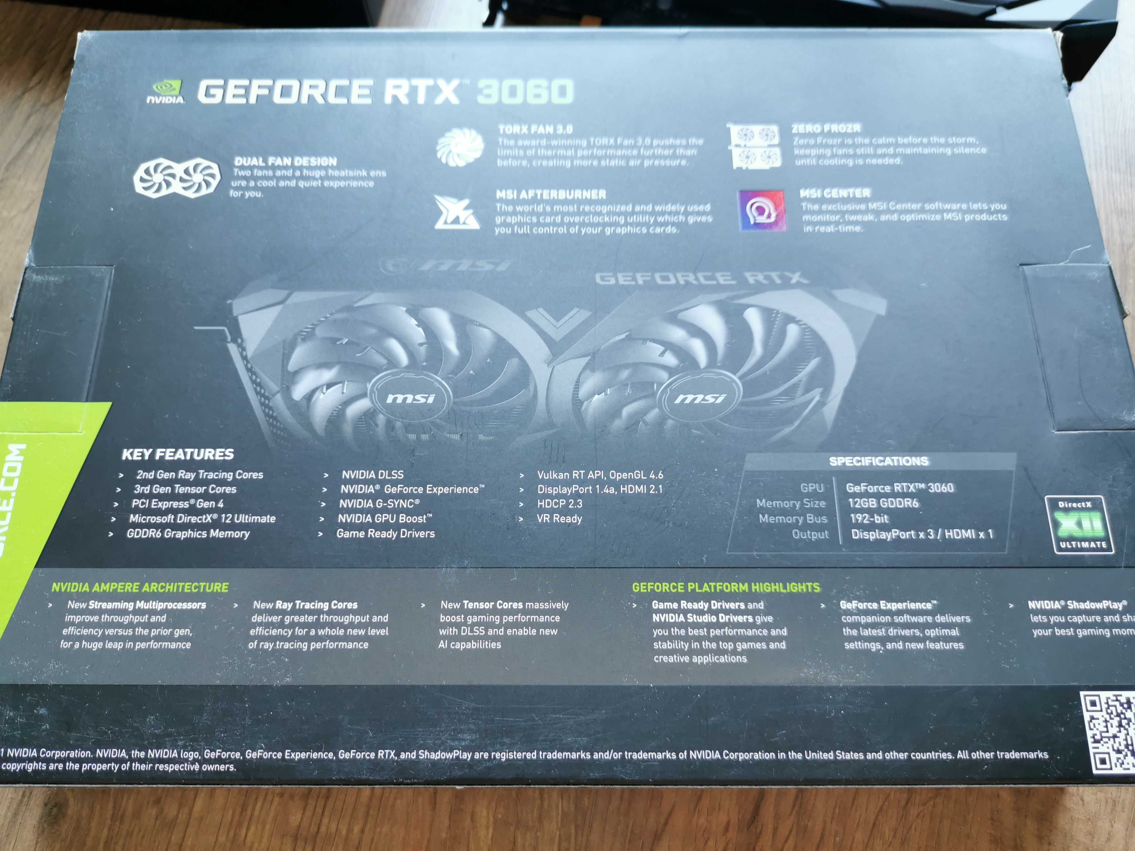 Karta graficzna MSI GeForce RTX 3060 12GB LHR