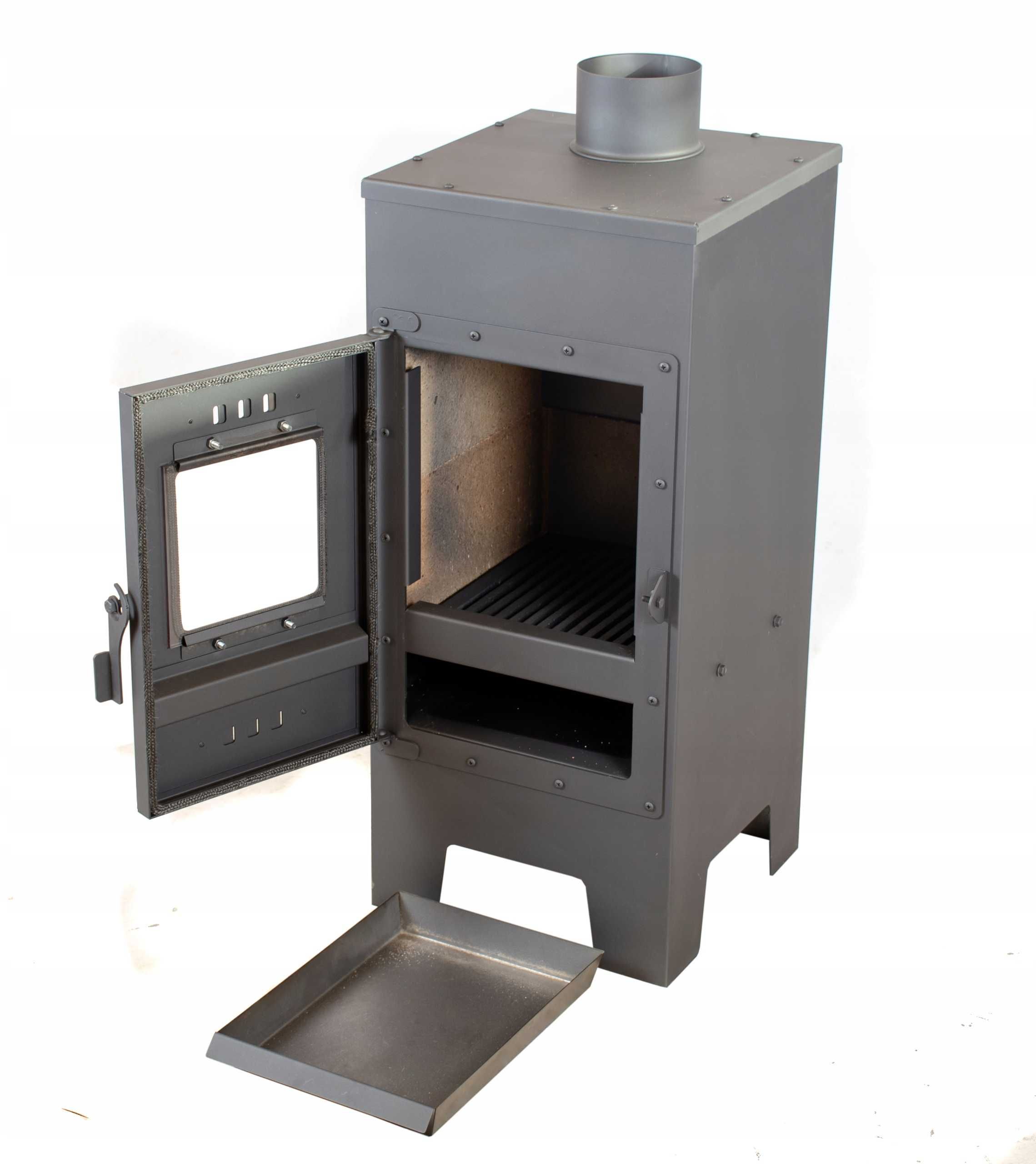 Piec Piecyk Kominek Eco Stalowy Koza OLIMP 7,5KW z szybą wolnostojący