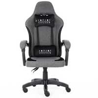 Krzesło Gamingowe Fotel Infini System Dark Gray Tkanina