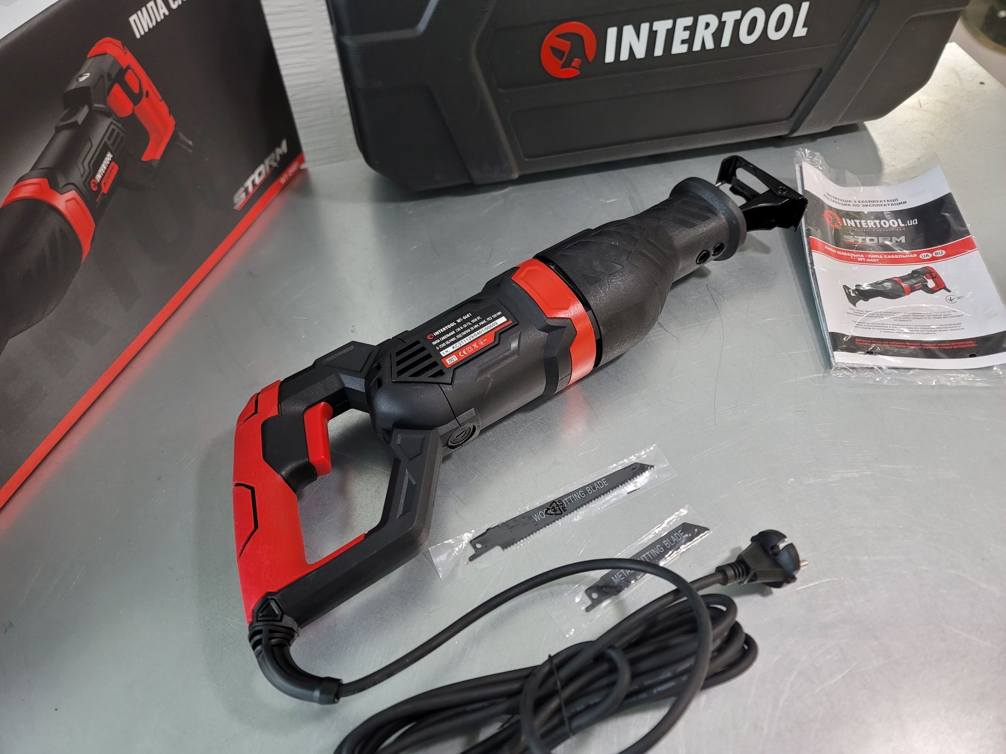 Мощная сабельная пила Storm Intertool WT-0401 Гарантия 36мес + Кейс