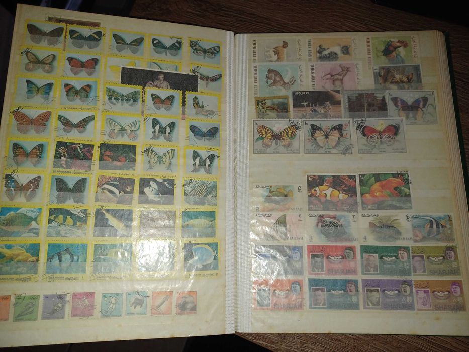 coleção de selos estrangeiros