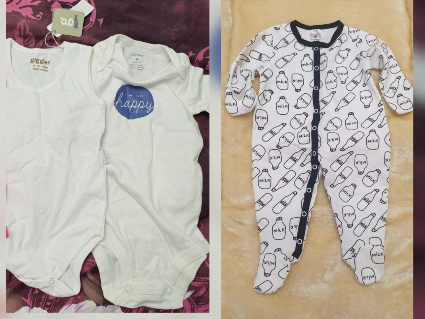 Новый боди Karamba,Carter's,Giggles человечек одежда для новорожденных