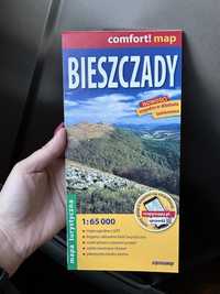 Bieszczady mapa turystyczna nowa laminowana comfort map