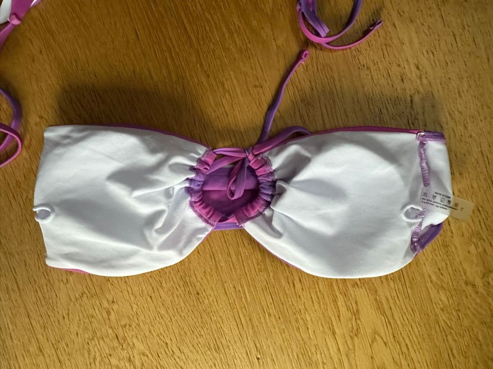 Bikini strój kąpielowy shein ombre fiolet róż nowe opaska L