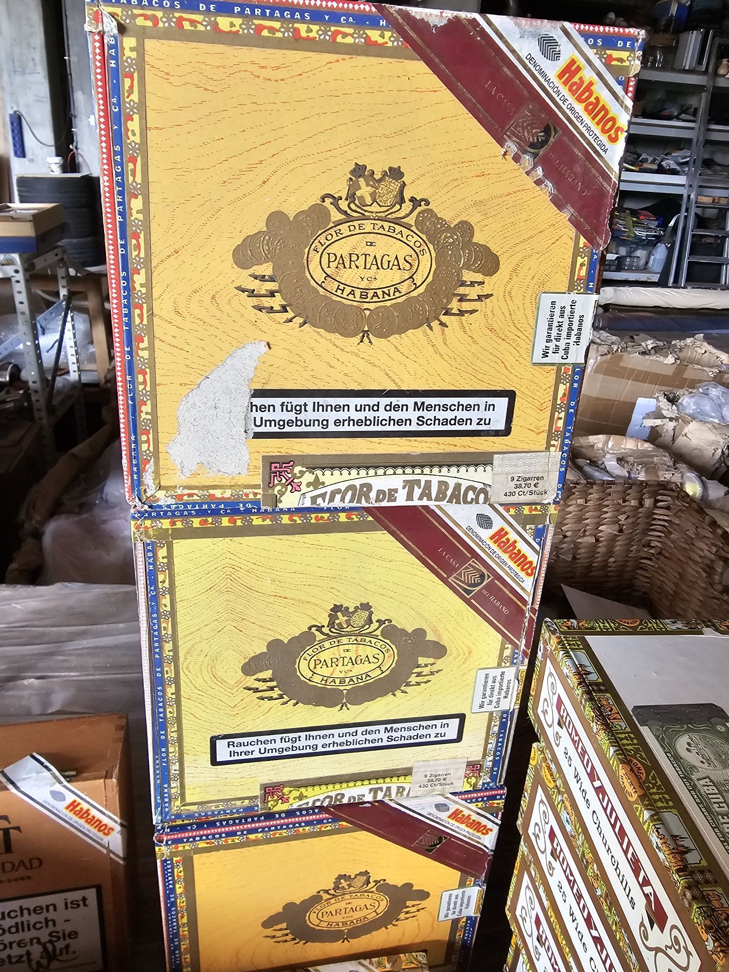 Lote de caixas de charutos ( vazias)