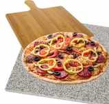 Kamień do Pizzy 36x38 cm Łopatka Granitowy do Pieczenia Grilla Deska