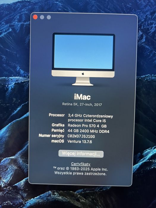 iMac 27,5” 2017 Retina 5K