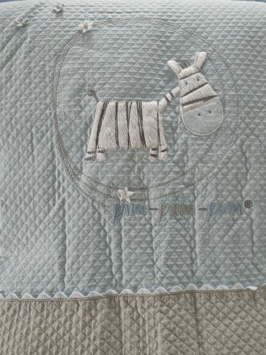 Conjunto de edredom + proteção para cama de grades