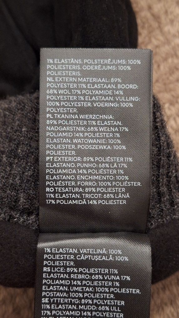 Par de luvas pretas de homem H&M novas, tamanho L/XL
