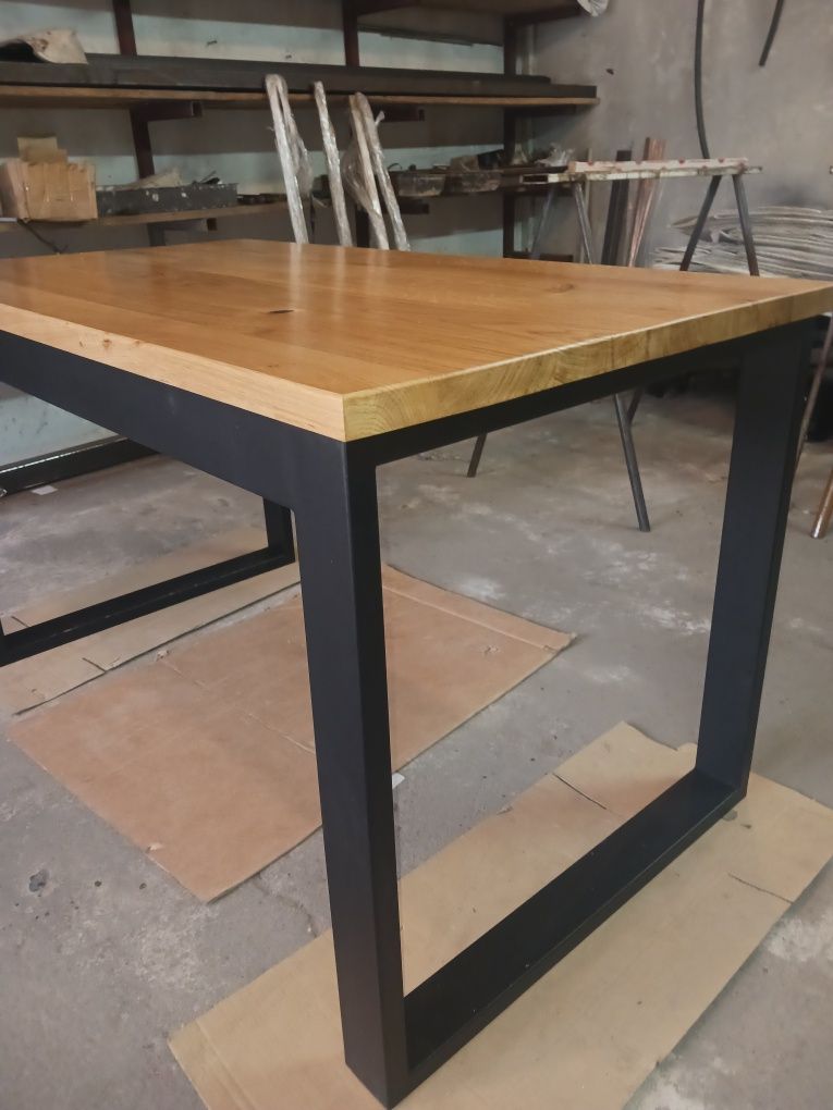 Stół loft  nowy drewniany dębowy lakierowany