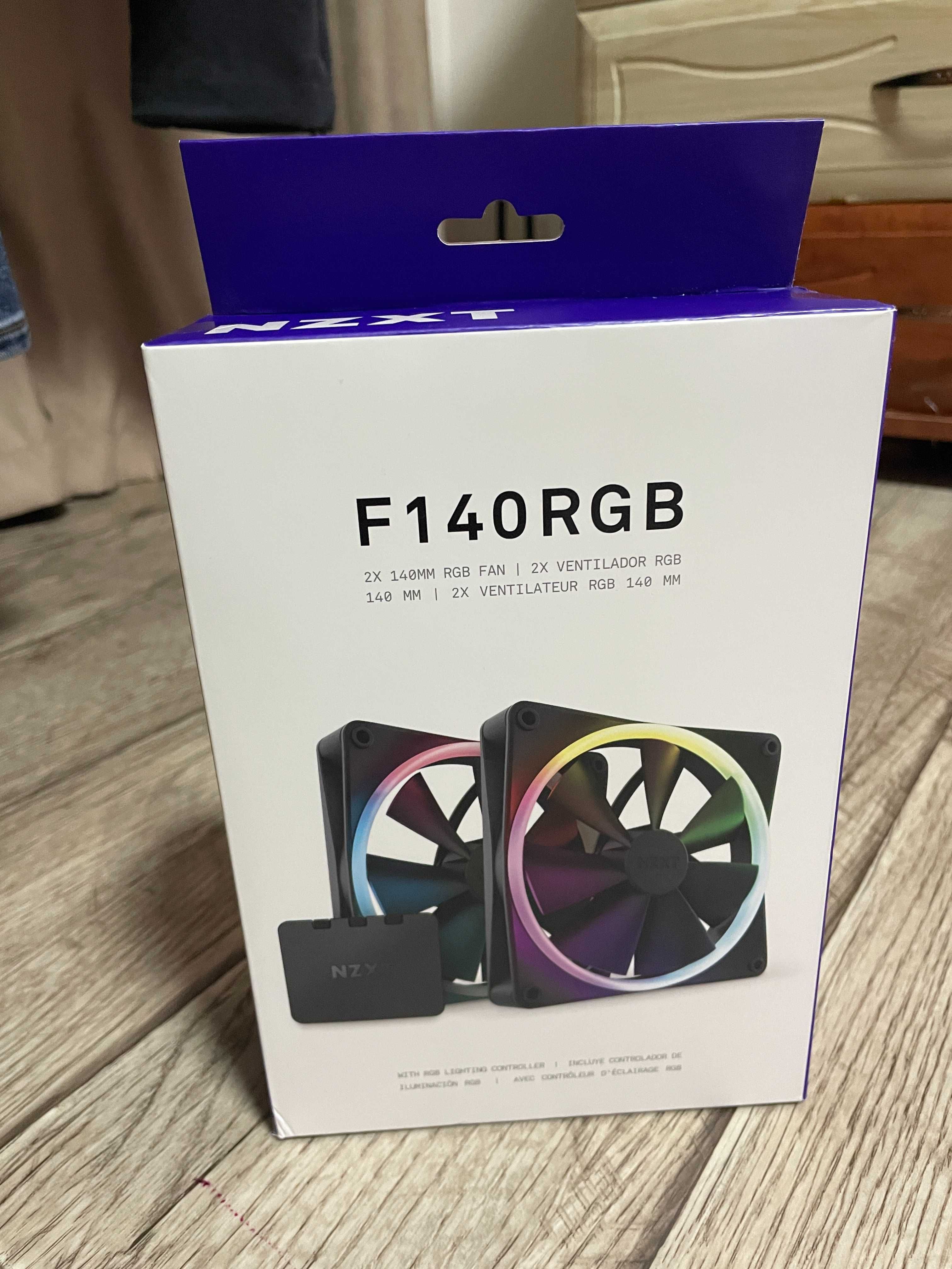 Набір кулерів для корпусу NZXT F140 RGB Twin Pack (RF-R14DF-B1) Black