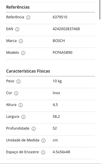 Placa de gás BOSCH - 4 bocas