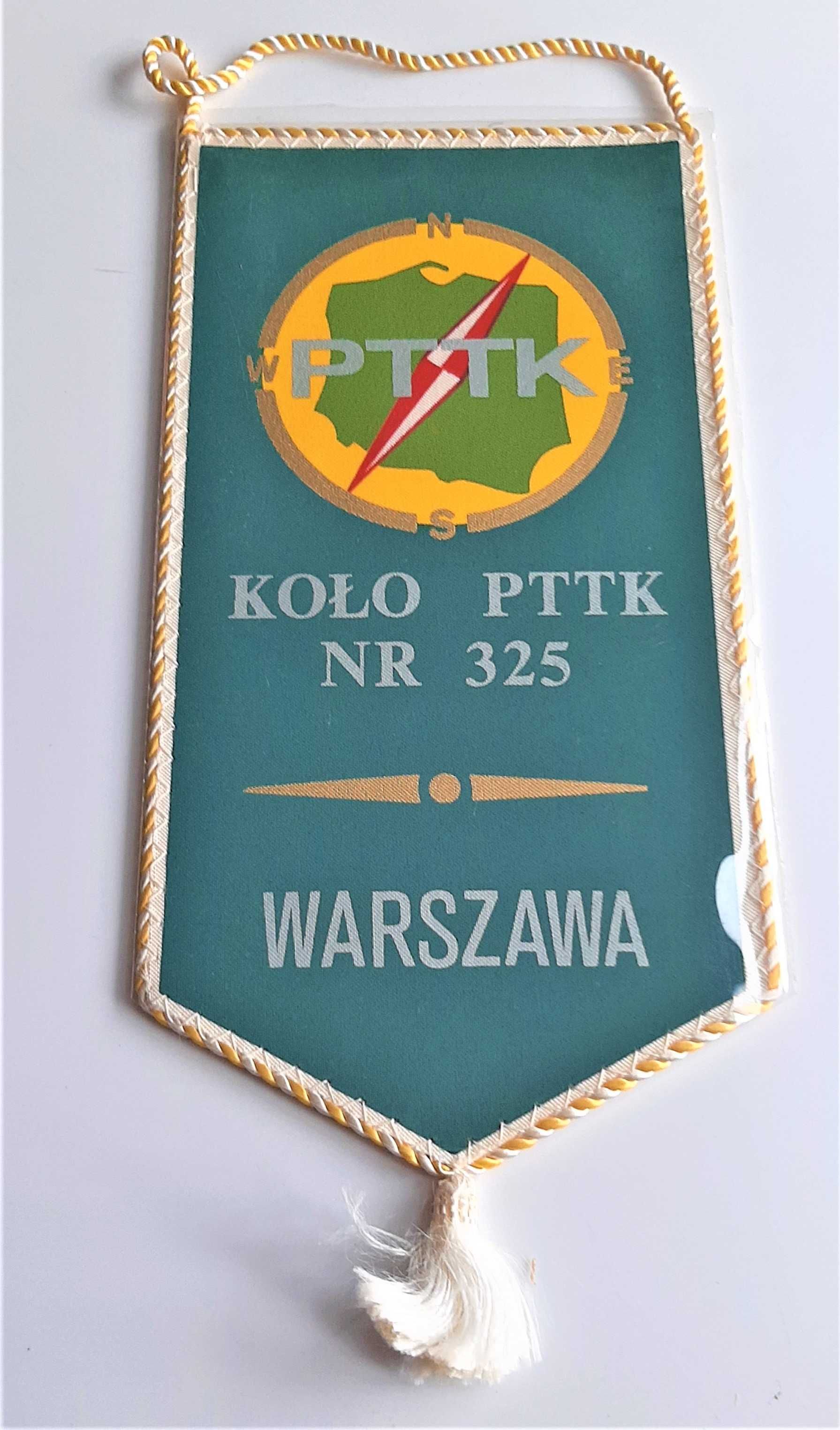 Proporczyk PTTK Koło nr 325 Warszawa Herb flaga Polska