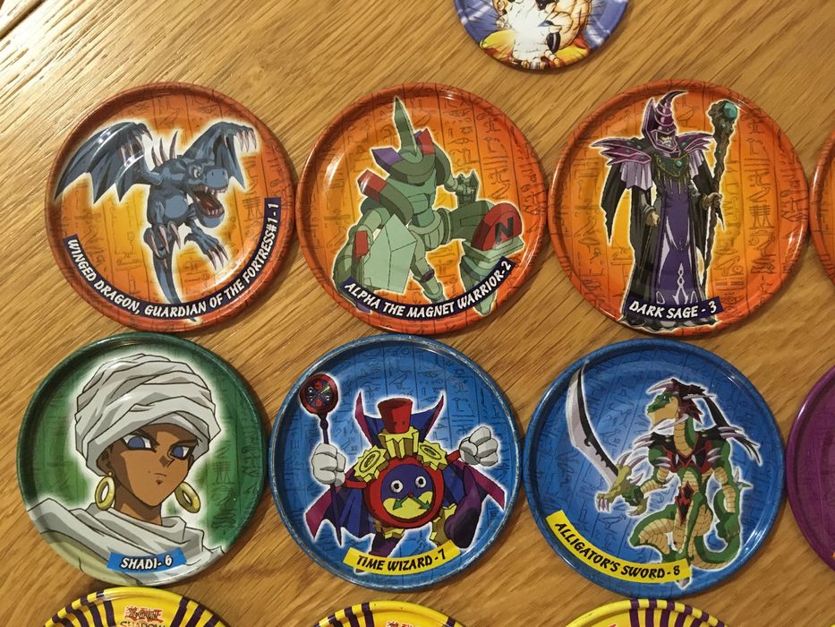 Yu gi oh metal tazo big duze cheetos lays star foods mr snaki tazosy
