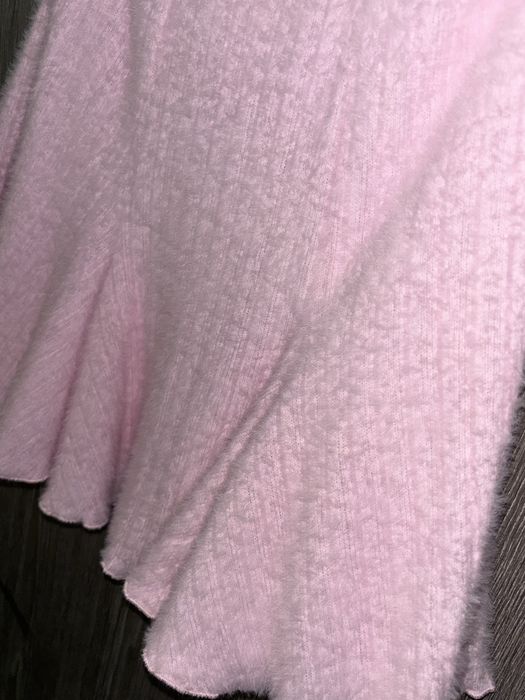 Ніжно-рожевий теплий костюм (юбка/кардиган)