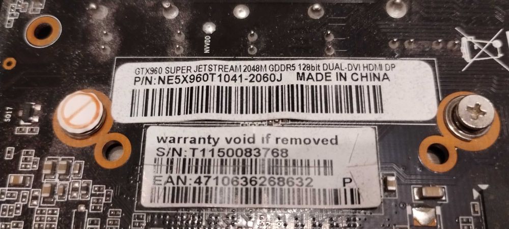 Palit Geforce GTX 960 2 GB Super JetStream DDR5