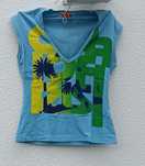 T-shirt decote V Bershka