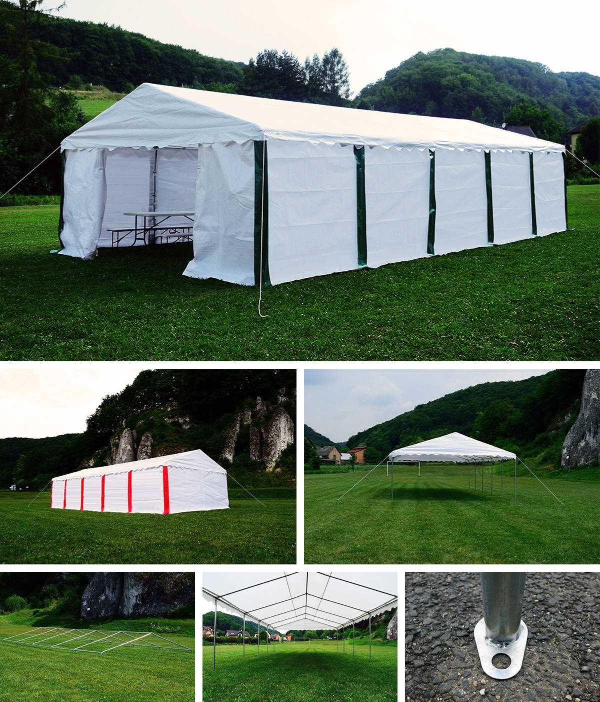 Намет 6х12 РЕ палатка шатер ангар павильон великий тент большой